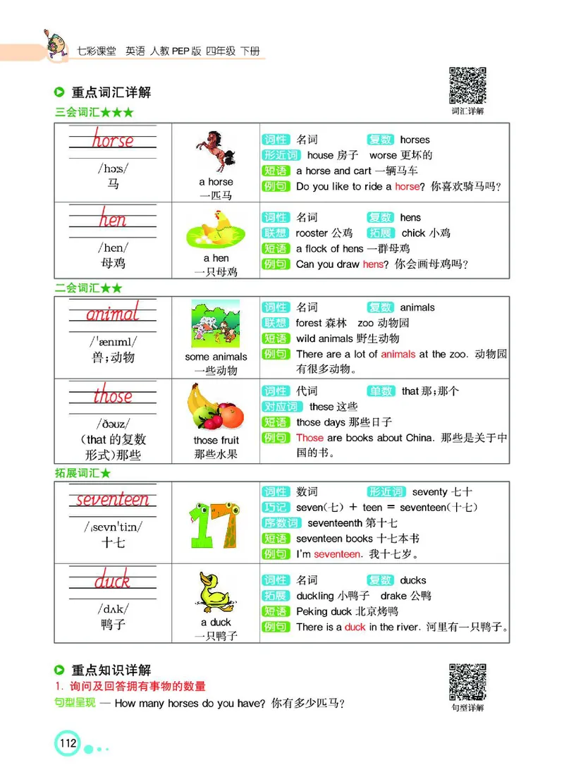 七彩课堂人教版英语4年级学生用书_26春四年级上下册人教版_四上英语合集人教版PEP英语四年级上册新教材（教学视频+课件+动画+音频+练习+教案）_17练习资料_《七彩课堂精品教辅》