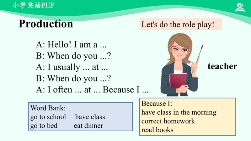 Unit1Myday-PartA课件_26春四年级上下册人教版_四上英语合集人教版PEP英语四年级上册新教材（教学视频+课件+动画+音频+练习+教案）_19同步教案课件_人教pep3_5年级下册_PDF课件