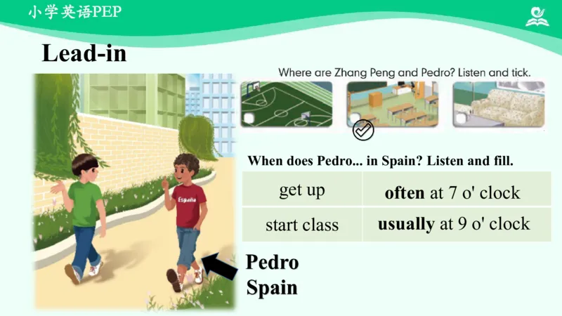 Unit1Myday-PartA课件_26春四年级上下册人教版_四上英语合集人教版PEP英语四年级上册新教材（教学视频+课件+动画+音频+练习+教案）_19同步教案课件_人教pep3_5年级下册_PDF课件