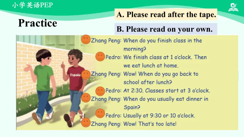 Unit1Myday-PartA课件_26春四年级上下册人教版_四上英语合集人教版PEP英语四年级上册新教材（教学视频+课件+动画+音频+练习+教案）_19同步教案课件_人教pep3_5年级下册_PDF课件