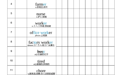 U1艾宾浩斯记忆表_26春四年级上下册人教版_四上英语合集人教版PEP英语四年级上册新教材（教学视频+课件+动画+音频+练习+教案）_05单词背诵默写8套（word+pdf）_word版