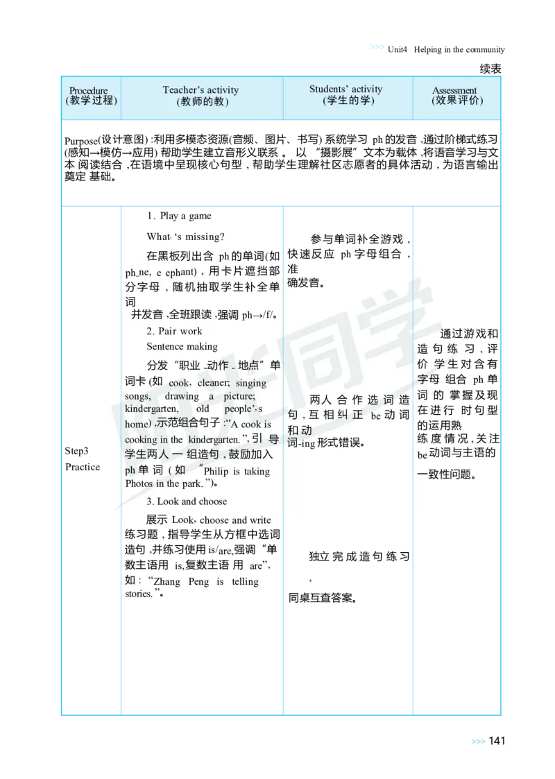 Unit4Helpinginthecommunity_26春四年级上下册人教版_四上英语合集人教版PEP英语四年级上册新教材（教学视频+课件+动画+音频+练习+教案）_19同步教案课件_人教pep3_3-6上册