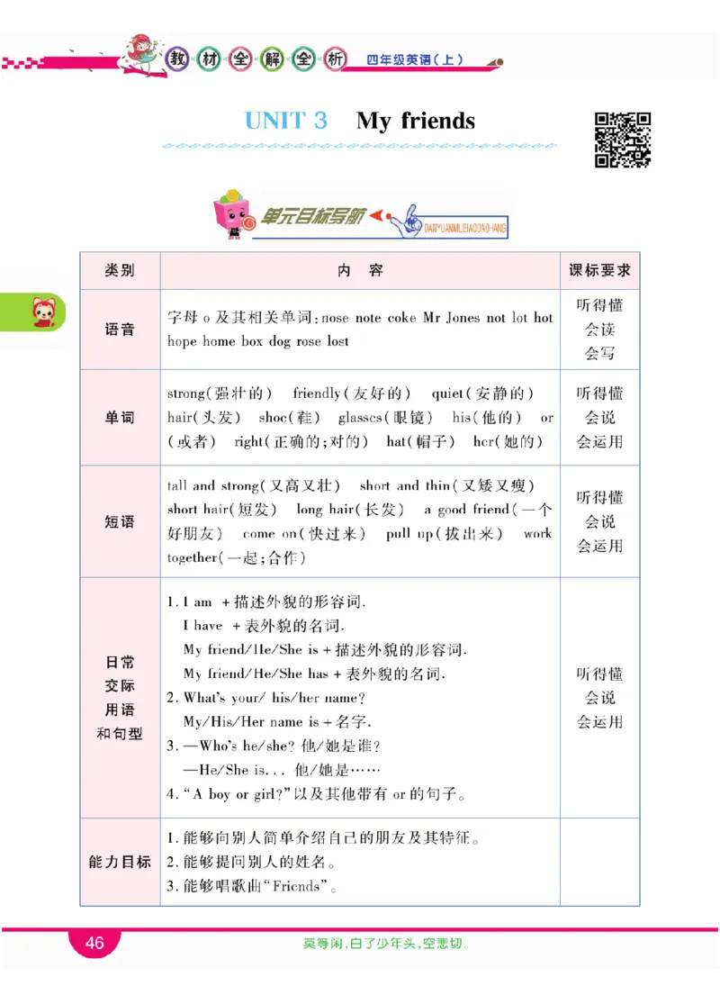 人教版英语四年级上册教材全解全析_26春四年级上下册人教版_四上英语合集人教版PEP英语四年级上册新教材（教学视频+课件+动画+音频+练习+教案）_17练习资料_《教材全解》