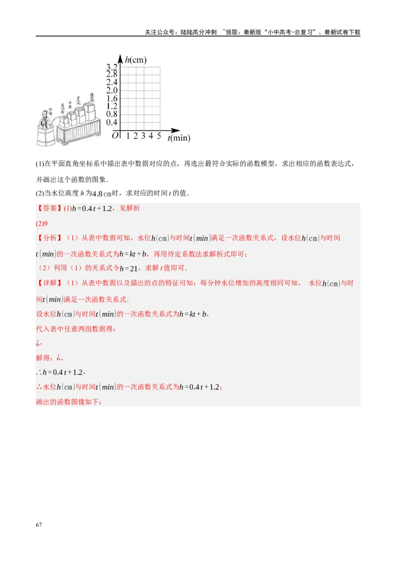 专题03函数、方程及不等式的应用（解析版）_02中考总复习（2026版更新中）_02-数学-中考总复习_2024年中考复习资料_二轮复习资料_课件+讲义+练习_练习_教师版（含答案解析）