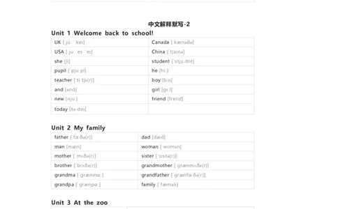 人教版PEP英语三年级下册单词默写表_26春四年级上下册人教版_四上英语合集人教版PEP英语四年级上册新教材（教学视频+课件+动画+音频+练习+教案）_17练习资料_《单词默写表》