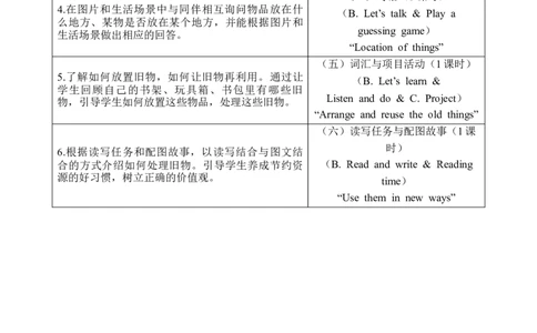 Unit5Oldtoys教案_26春四年级上下册人教版_四上英语合集人教版PEP英语四年级上册新教材（教学视频+课件+动画+音频+练习+教案）_19同步教案课件_人教pep3_3-6下册_3年级下册（25春）_2025春