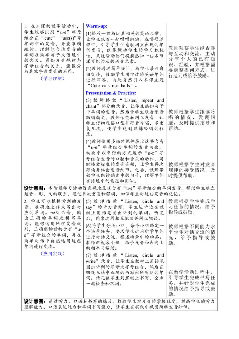 Unit5Oldtoys教案_26春四年级上下册人教版_四上英语合集人教版PEP英语四年级上册新教材（教学视频+课件+动画+音频+练习+教案）_19同步教案课件_人教pep3_3-6下册_3年级下册（25春）_2025春