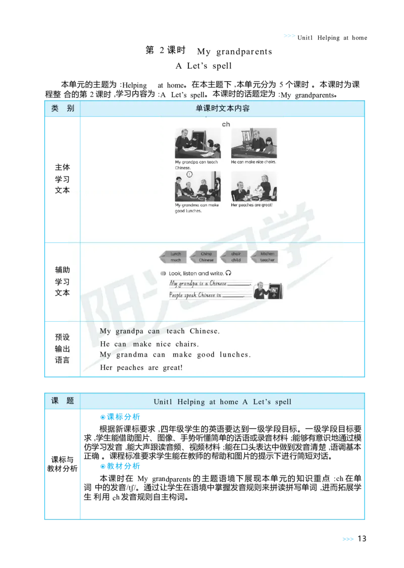 Unit1Helpingathome_26春四年级上下册人教版_四上英语合集人教版PEP英语四年级上册新教材（教学视频+课件+动画+音频+练习+教案）_19同步教案课件_人教pep3_3-6上册_4年级上册（25秋）