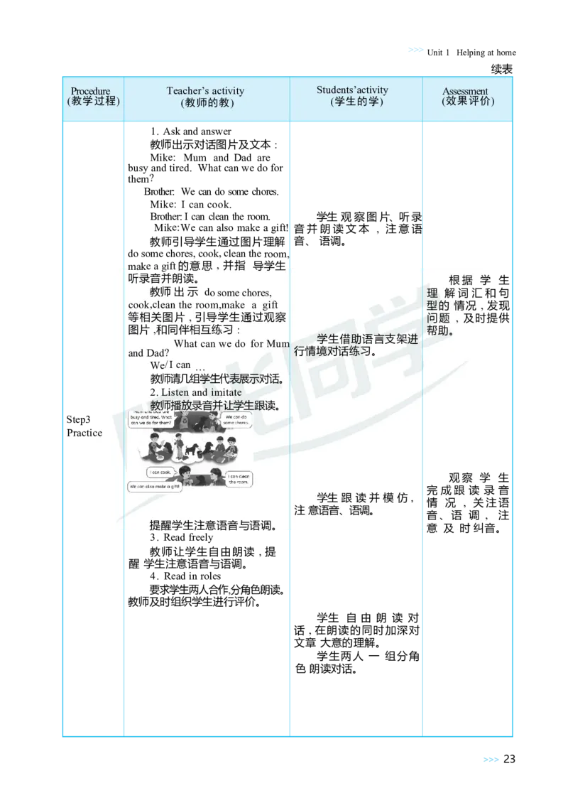 Unit1Helpingathome_26春四年级上下册人教版_四上英语合集人教版PEP英语四年级上册新教材（教学视频+课件+动画+音频+练习+教案）_19同步教案课件_人教pep3_3-6上册_4年级上册（25秋）