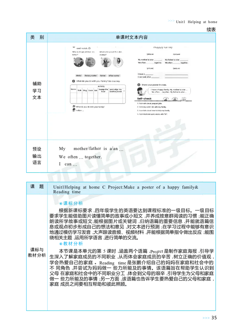 Unit1Helpingathome_26春四年级上下册人教版_四上英语合集人教版PEP英语四年级上册新教材（教学视频+课件+动画+音频+练习+教案）_19同步教案课件_人教pep3_3-6上册_4年级上册（25秋）