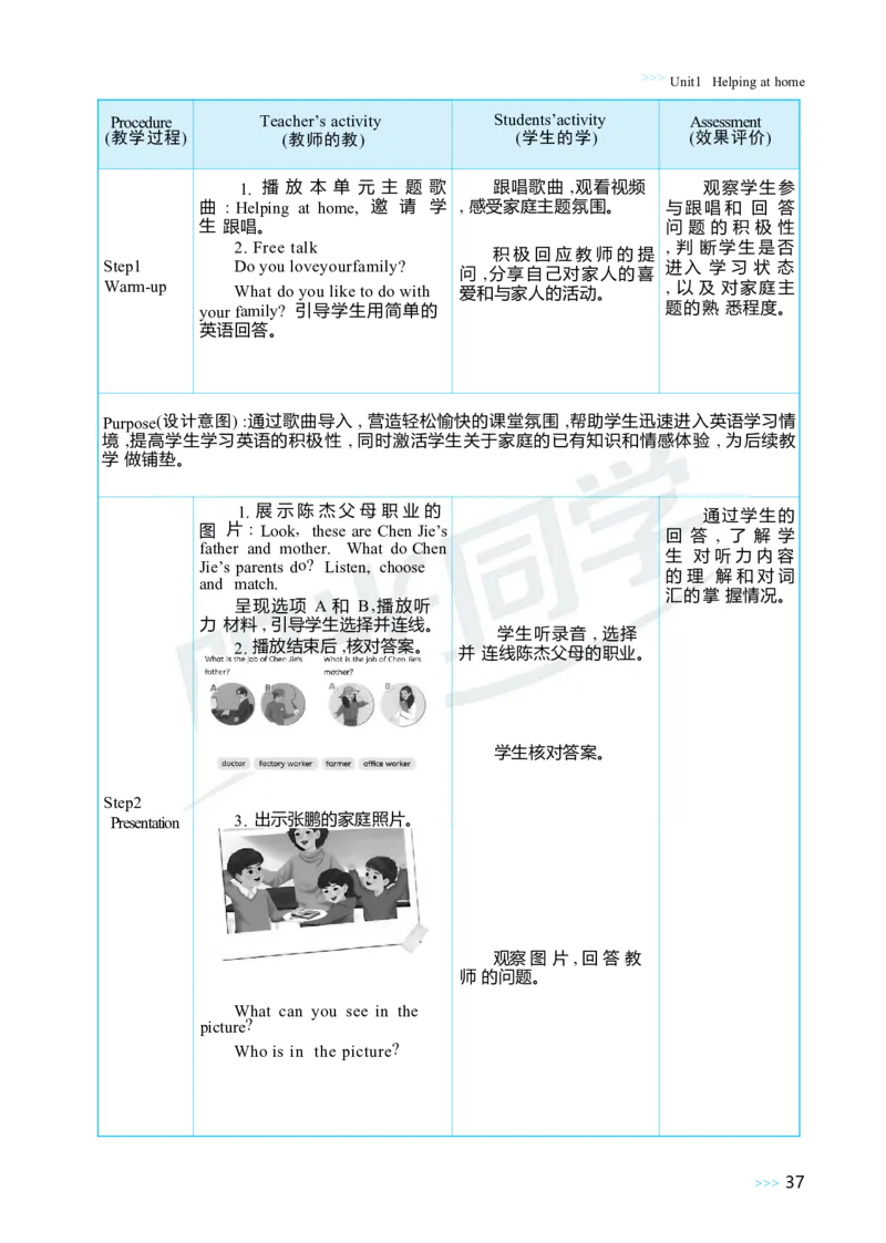 Unit1Helpingathome_26春四年级上下册人教版_四上英语合集人教版PEP英语四年级上册新教材（教学视频+课件+动画+音频+练习+教案）_19同步教案课件_人教pep3_3-6上册_4年级上册（25秋）