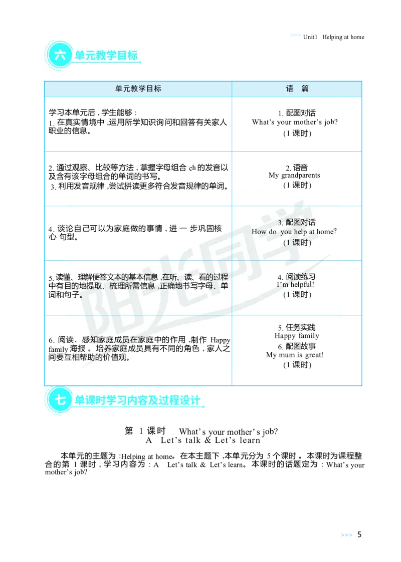 Unit1Helpingathome_26春四年级上下册人教版_四上英语合集人教版PEP英语四年级上册新教材（教学视频+课件+动画+音频+练习+教案）_19同步教案课件_人教pep3_3-6上册_4年级上册（25秋）