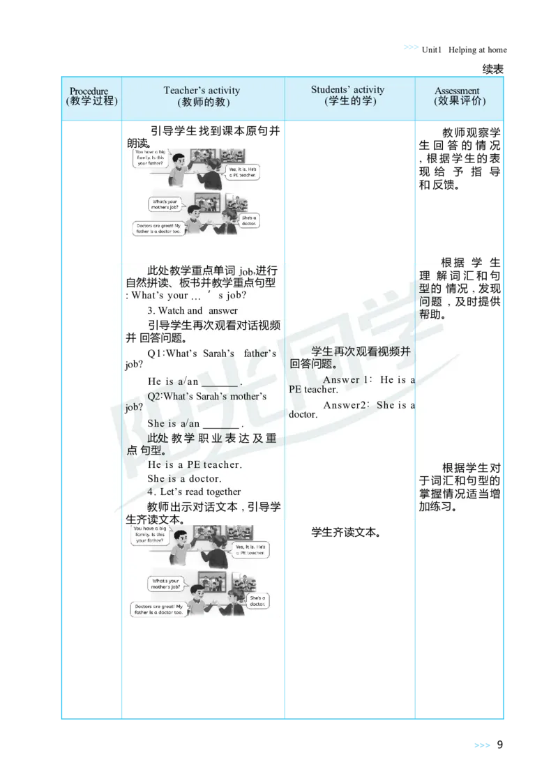 Unit1Helpingathome_26春四年级上下册人教版_四上英语合集人教版PEP英语四年级上册新教材（教学视频+课件+动画+音频+练习+教案）_19同步教案课件_人教pep3_3-6上册_4年级上册（25秋）