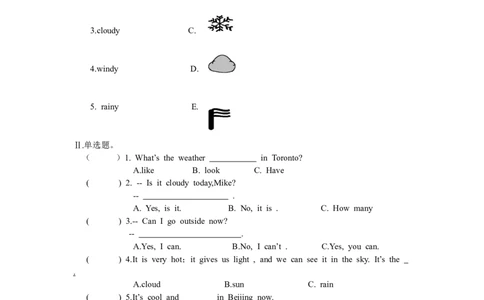 Unit3第四课时_26春四年级上下册人教版_四上英语合集人教版PEP英语四年级上册新教材（教学视频+课件+动画+音频+练习+教案）_19同步教案课件_人教pep3_3-6年级下册_4年级下册_Unit3Weather