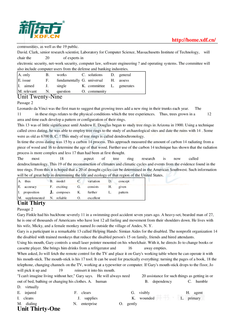 大学英语四级考试15选10专项训练_大学英语四六级_赠送_四六级作文模板+单词_阅读