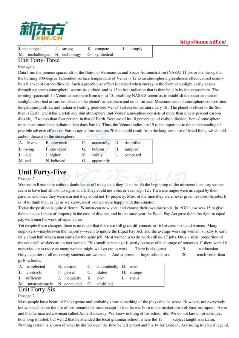 大学英语四级考试15选10专项训练_大学英语四六级_赠送_四六级作文模板+单词_阅读