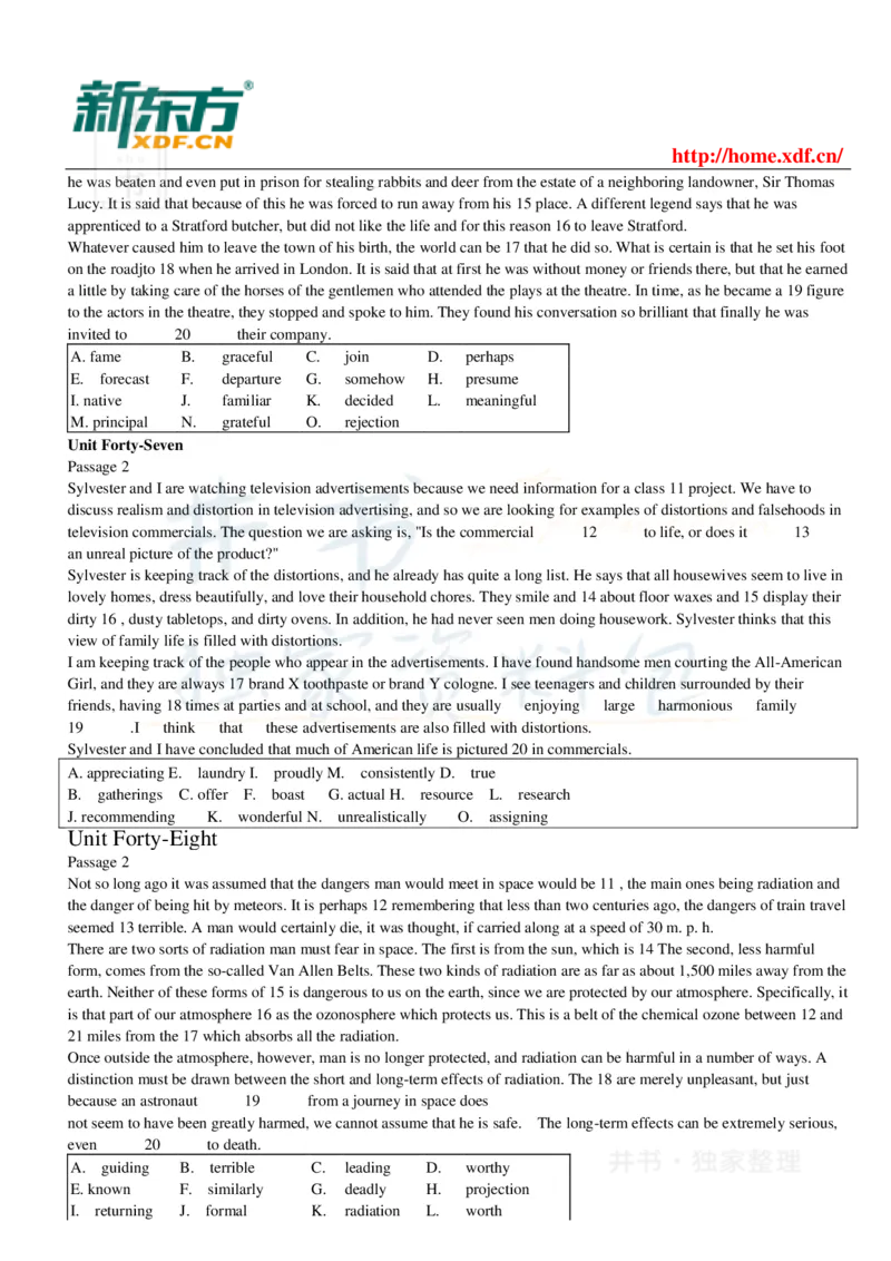 大学英语四级考试15选10专项训练_大学英语四六级_赠送_四六级作文模板+单词_阅读