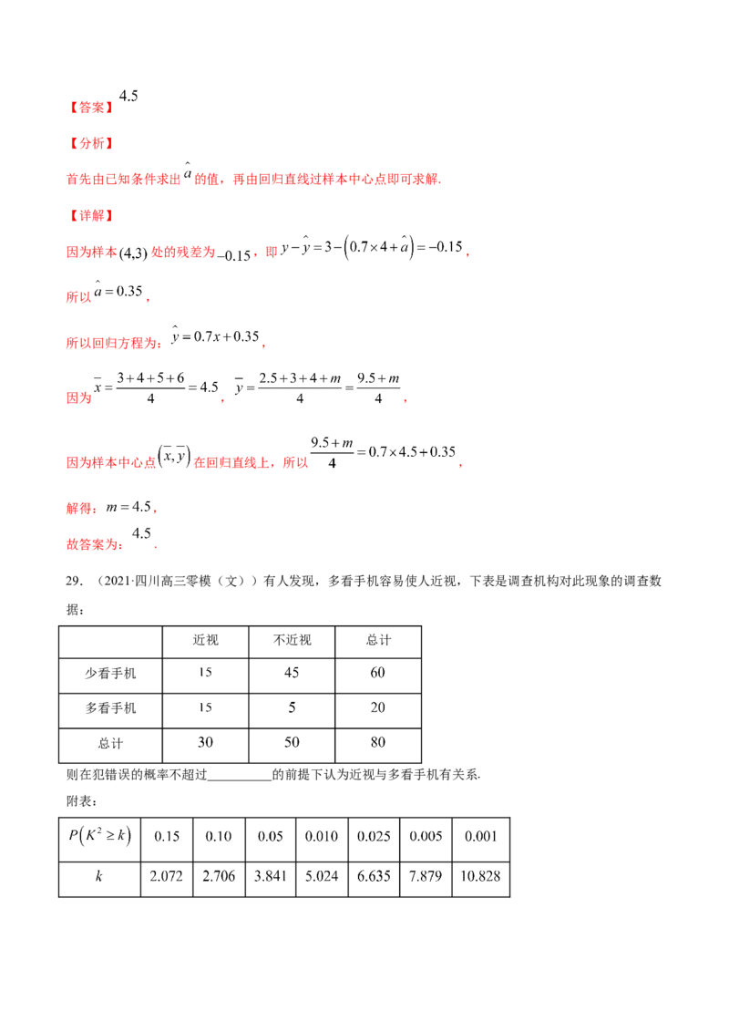 02卷第九章　统计与统计案例《真题模拟卷》－2022年高考一轮数学单元复习（新高考专用）(解析版)_02高考数学_新高考复习资料_2022年新高考资料_第09章　统计与统计案例