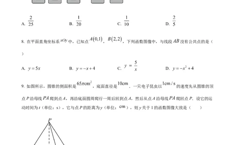 精品解析：2025年安徽省合肥寿春中学九年级中考数学二模试题（原卷版）_2025年安徽省中考模拟试卷数学_2025年安徽数学二模卷61份