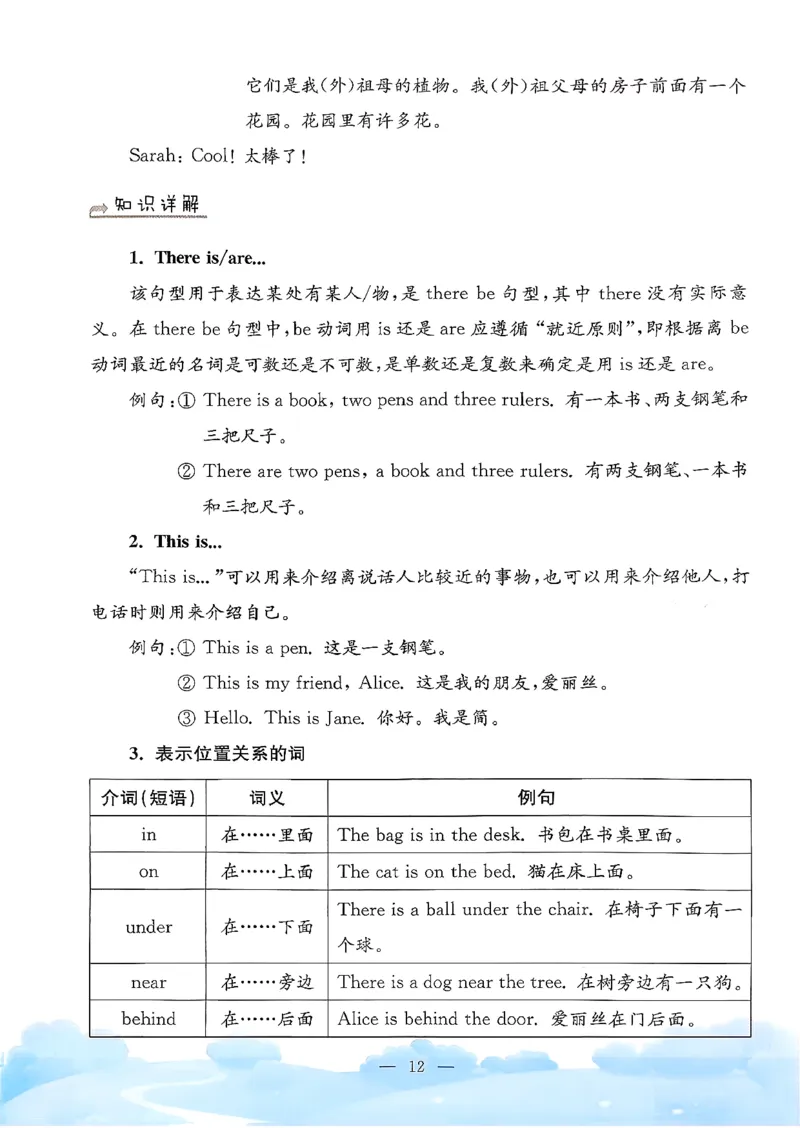 小学英语《单元知识梳理》5年级上册（25秋）_26春四年级上下册人教版_四上英语合集人教版PEP英语四年级上册新教材（教学视频+课件+动画+音频+练习+教案）_20知识点总结