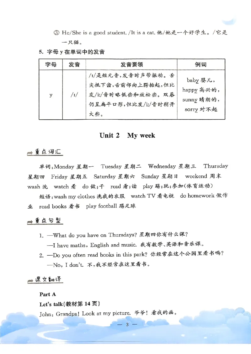小学英语《单元知识梳理》5年级上册（25秋）_26春四年级上下册人教版_四上英语合集人教版PEP英语四年级上册新教材（教学视频+课件+动画+音频+练习+教案）_20知识点总结