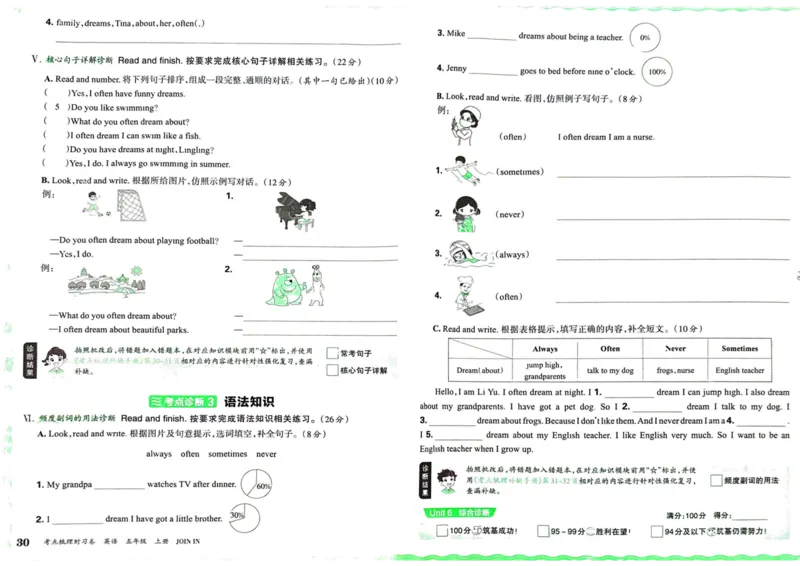 剑桥版英语五年级上册《考点梳理时习卷》（24秋）_26春四年级上下册人教版_四上英语合集人教版PEP英语四年级上册新教材（教学视频+课件+动画+音频+练习+教案）_17练习资料