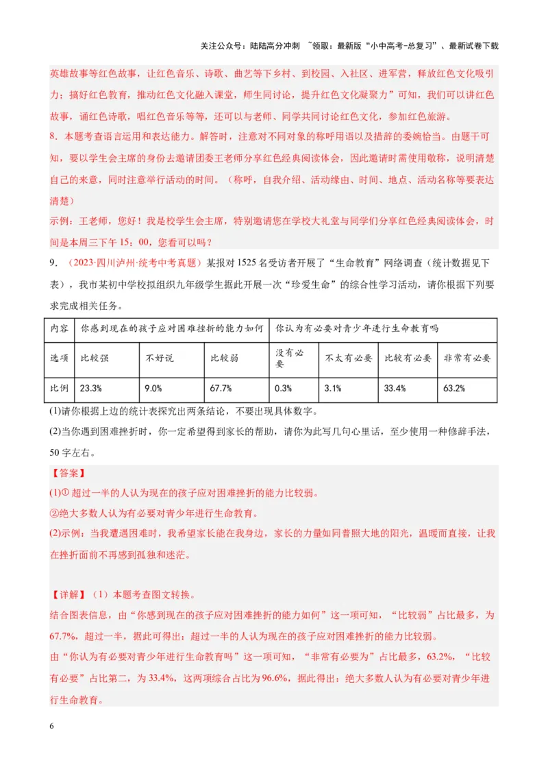 专题04语言表达+综合性学习（第02期）（解析版）_02中考总复习（2026版更新中）_01-语文-中考总复习_2024年中考资料_专项复习资料_完2023年中考语文真题分项汇编（全国通用）_第02期