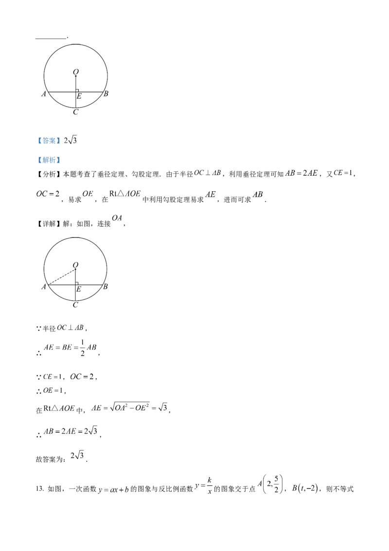 精品解析：2024年安徽省宣城市宁国市中考二模数学试卷（解析版）_2025年安徽省中考模拟试卷数学_2025年安徽数学二模卷61份_精品解析：2024年安徽省宣城市宁国市中考二模数学试卷