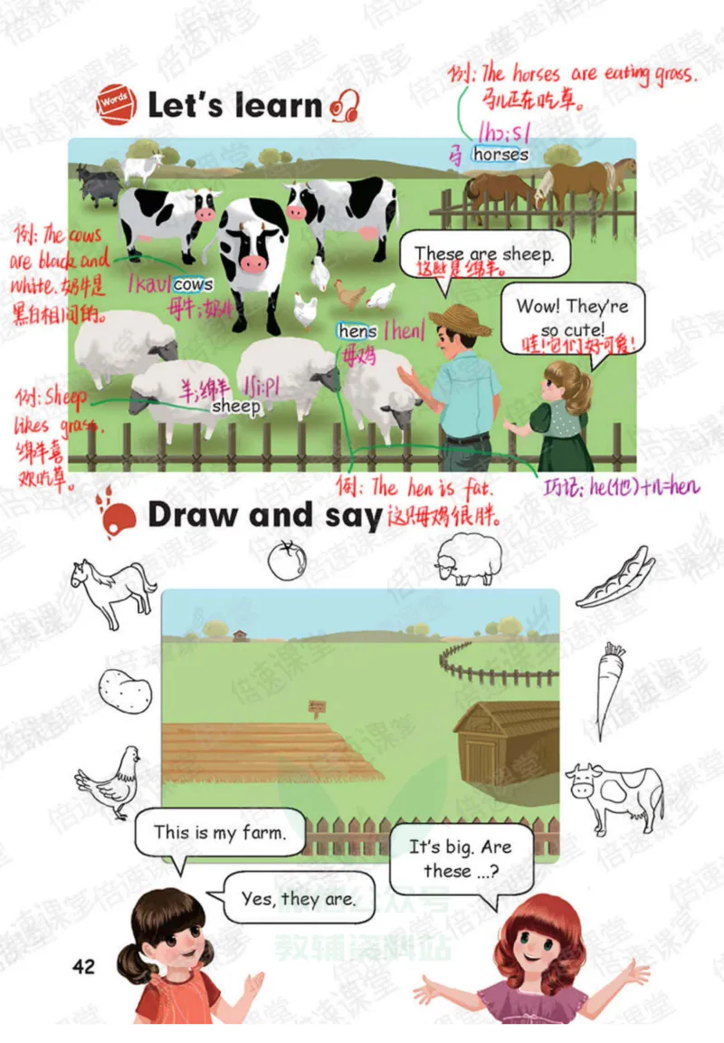 四年级下册英语人教PEP版课堂笔记_26春四年级上下册人教版_四上英语合集人教版PEP英语四年级上册新教材（教学视频+课件+动画+音频+练习+教案）_17练习资料_《课堂笔记》