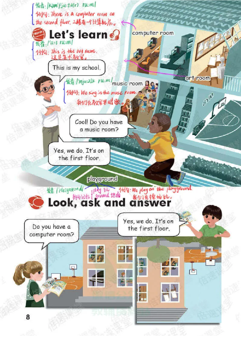 四年级下册英语人教PEP版课堂笔记_26春四年级上下册人教版_四上英语合集人教版PEP英语四年级上册新教材（教学视频+课件+动画+音频+练习+教案）_17练习资料_《课堂笔记》