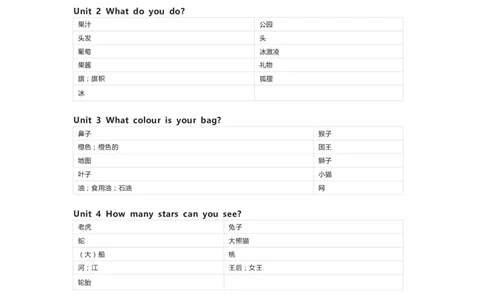北京版（一起）英语一年级下册单词默写表_26春四年级上下册人教版_四上英语合集人教版PEP英语四年级上册新教材（教学视频+课件+动画+音频+练习+教案）_17练习资料_北京版