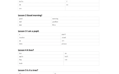 接力版英语三年级上册单词默写表_26春四年级上下册人教版_四上英语合集人教版PEP英语四年级上册新教材（教学视频+课件+动画+音频+练习+教案）_17练习资料_《小学英语单词默写表》