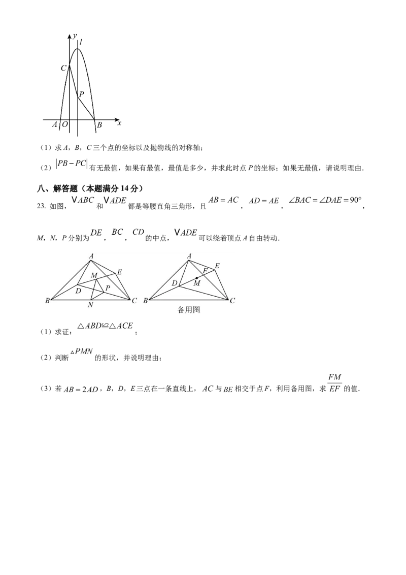 精品解析：2025年安徽省中考名校大联考二模数学试卷（原卷版）_2025年安徽省中考模拟试卷数学_2025年安徽数学二模卷61份_精品解析：2025年安徽省中考名校大联考二模数学试卷