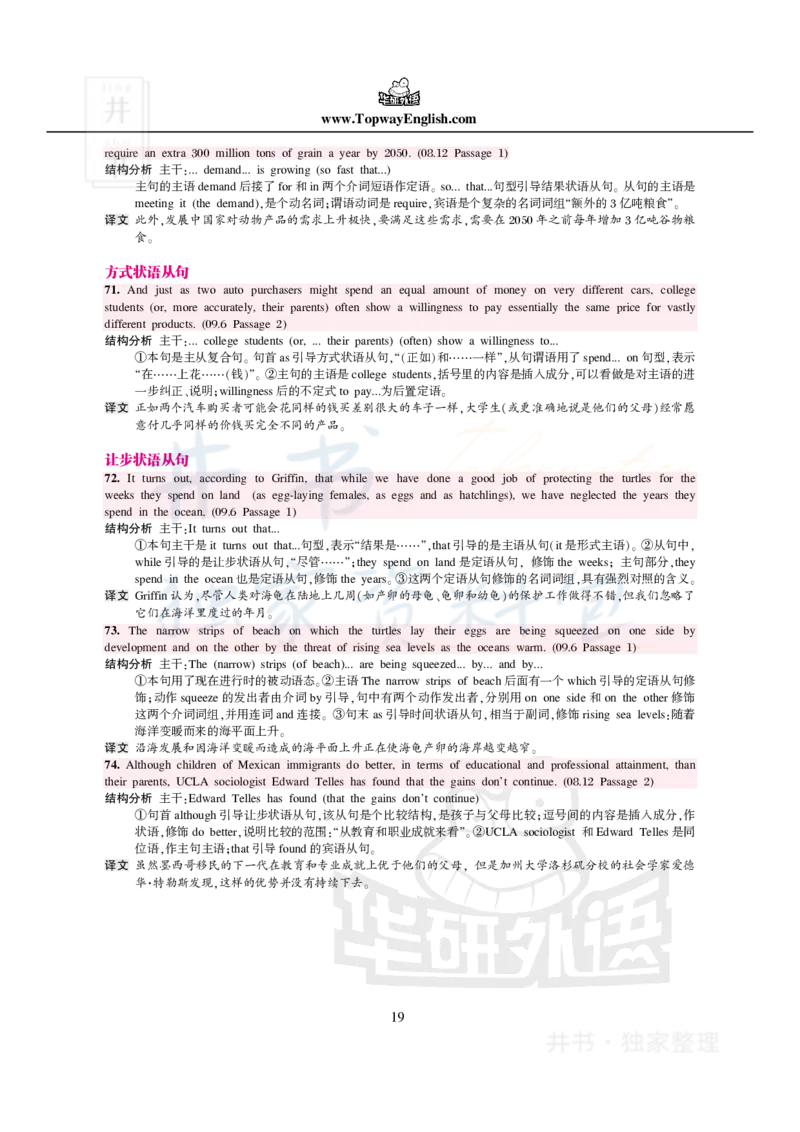 100条阅读难句_大学英语四六级_赠送_四六级作文模板+单词_阅读