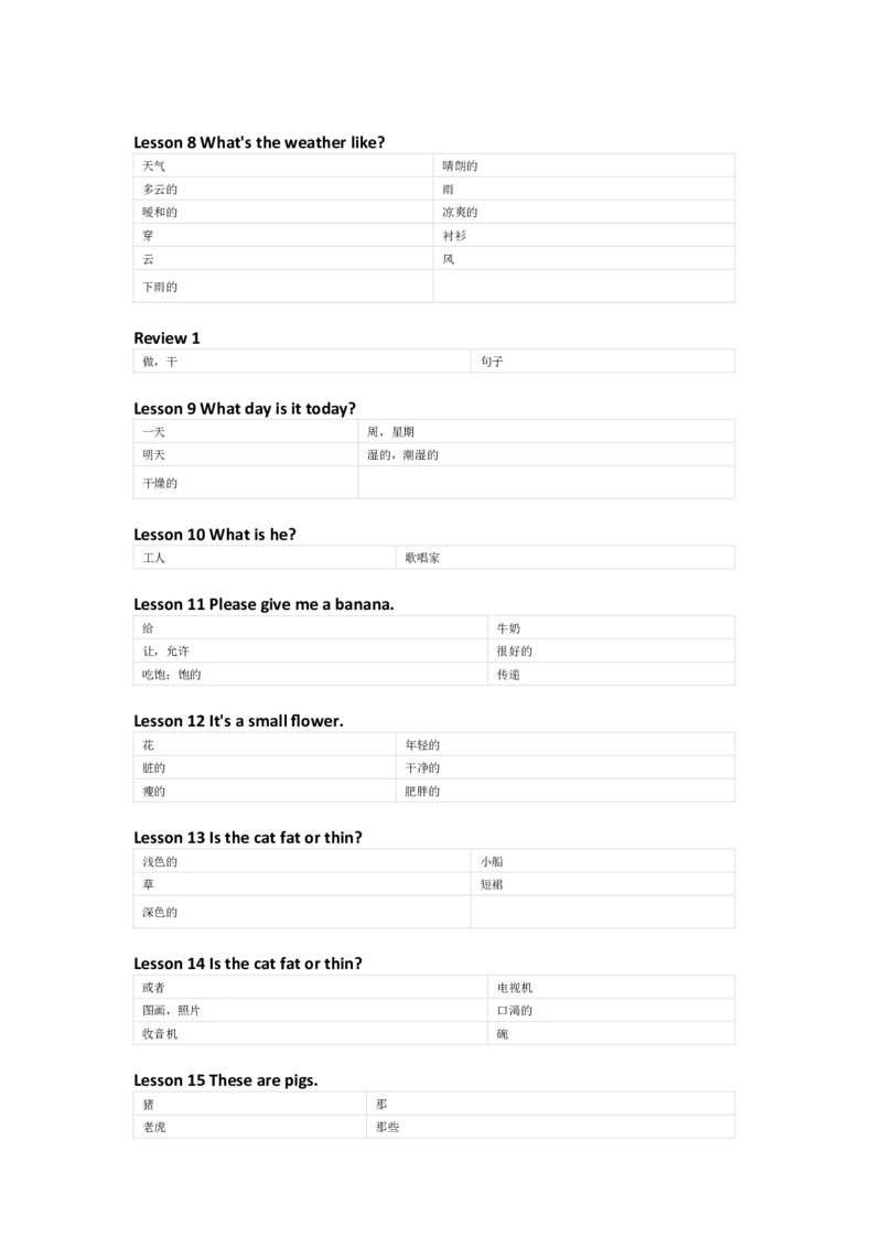 接力版英语四年级上册单词默写表_26春四年级上下册人教版_四上英语合集人教版PEP英语四年级上册新教材（教学视频+课件+动画+音频+练习+教案）_17练习资料_《小学英语单词默写表》