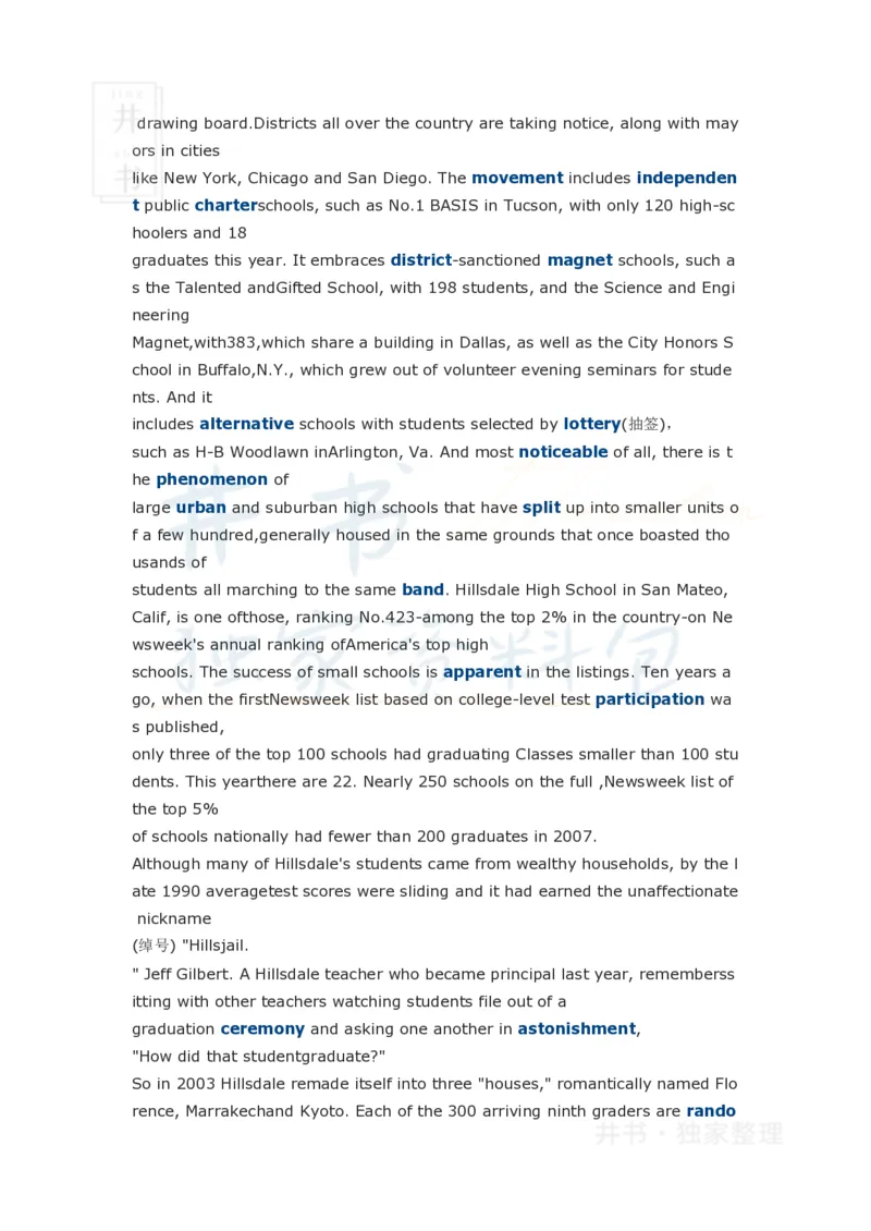 四级单项选择阅读理解附讲解十_大学英语四六级_赠送_四六级作文模板+单词_阅读