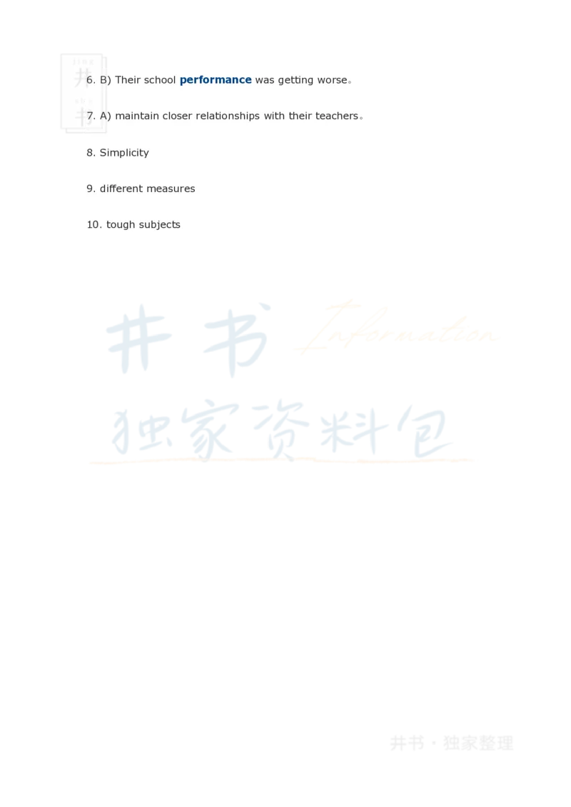 四级单项选择阅读理解附讲解十_大学英语四六级_赠送_四六级作文模板+单词_阅读