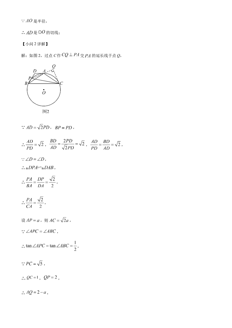 精品解析：2025年安徽省芜湖市无为市九年级一模数学试题（解析版）_2025年安徽省中考模拟试卷数学_2025年安徽数学一模卷62份