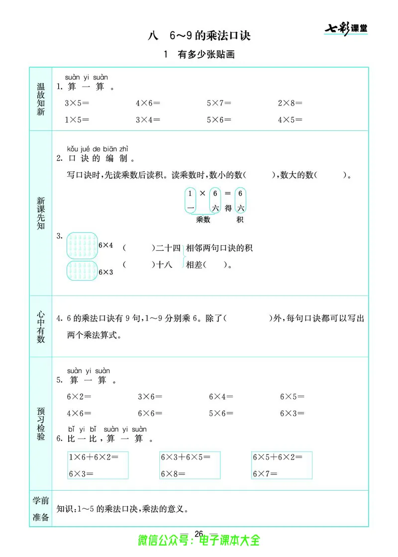 北师大2a_26春四年级上下册人教版_四上英语合集人教版PEP英语四年级上册新教材（教学视频+课件+动画+音频+练习+教案）_17练习资料_小学英语（预习复习资料大礼包）_《预习卡》