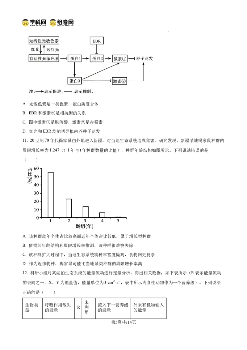精品解析：2026届山东临沂市高三下学期普通高中学业水平等级考试模拟生物试题（原卷版）