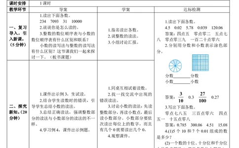第3课时小数的读法和写法_2026春人教版数学四年级下册_四下人教数学_四年级下册_教案_教案2+导学案人教四下数学_导学案_4小数的意义和性质_1.小数的意义和读写法