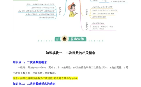 专题06二次函数（5大模块知识梳理+9大考点+5大易错点）原卷版_02中考总复习（2026版更新中）_02-数学-中考总复习_2025中考复习资料_2025年中考数学一轮知识梳理