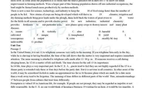 大学英语四级考试15选10专项训练(1)_大学英语四六级_赠送_四六级作文模板+单词_阅读