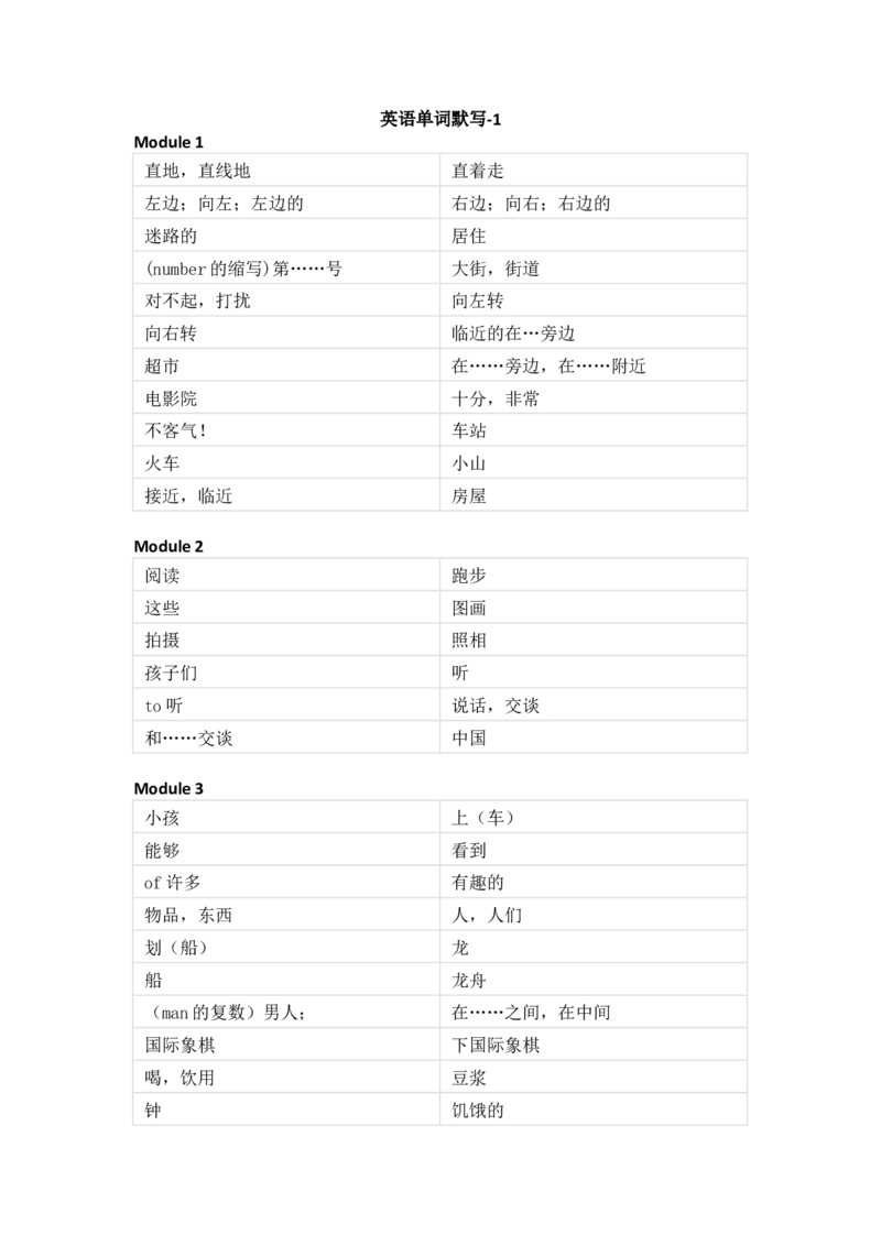外研版（三起）小学英语四年级上册单词默写_26春四年级上下册人教版_四上英语合集人教版PEP英语四年级上册新教材（教学视频+课件+动画+音频+练习+教案）_17练习资料_3-6年级上册