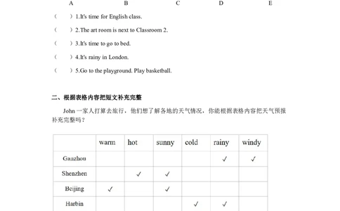 小学英语（人教版）四年级下册Recycle1-智慧加油站13135102_26春四年级上下册人教版_四上英语合集人教版PEP英语四年级上册新教材（教学视频+课件+动画+音频+练习+教案）_17练习资料