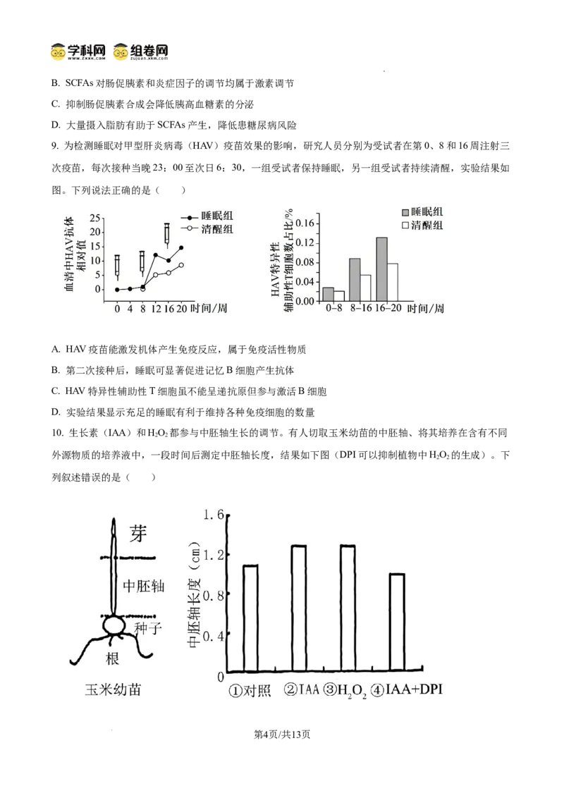 精品解析：2026届山东省菏泽市高三下学期一模生物试题（原卷版）