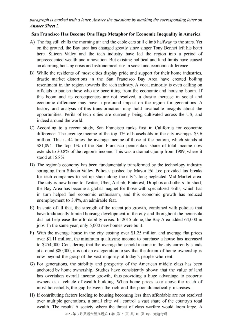 六级真题合并版2021-2025年12月_大学英语四六级_大学英语四级+六级_六级真题