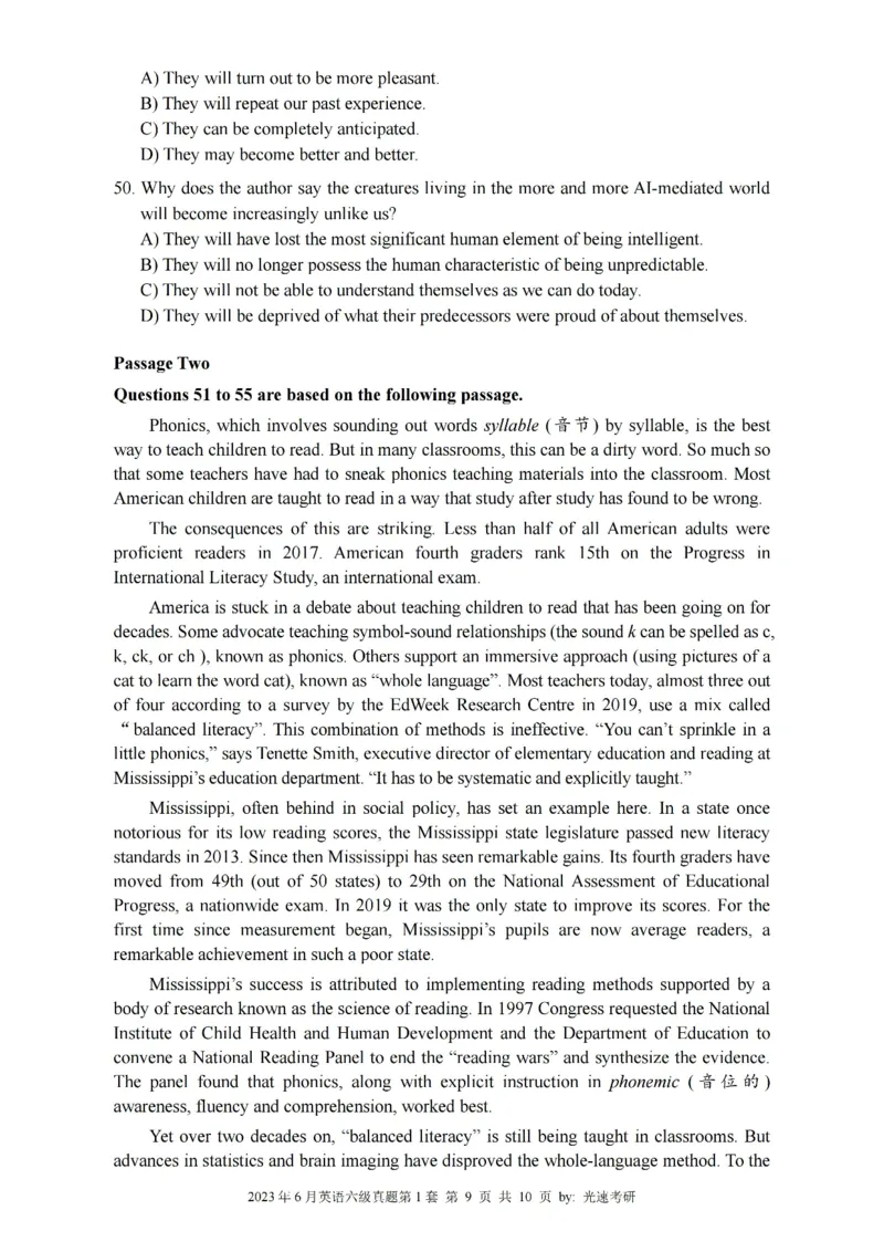 六级真题合并版2021-2025年12月_大学英语四六级_大学英语四级+六级_六级真题