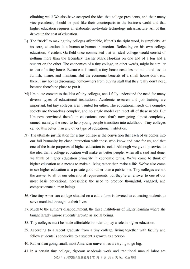 六级真题合并版2021-2025年12月_大学英语四六级_大学英语四级+六级_六级真题