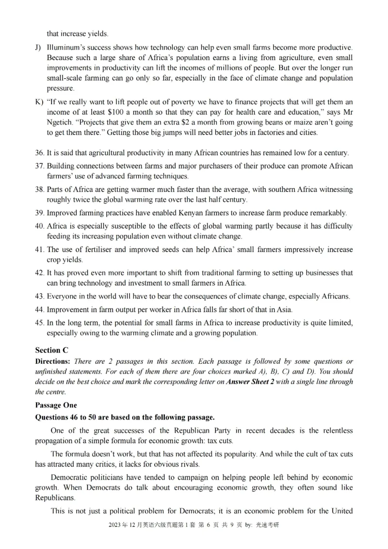 六级真题合并版2021-2025年12月_大学英语四六级_大学英语四级+六级_六级真题